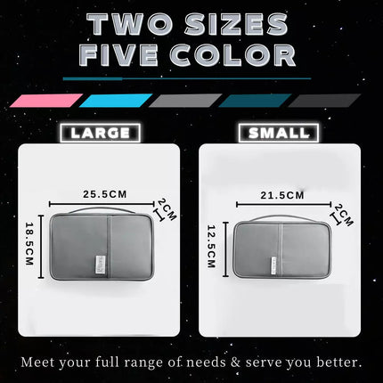 2Pcs Waterproof Passport Holder Travel Document Wallet RFID Bag Family Case Organizer L+S