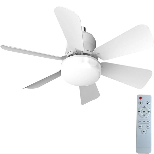 Socket Ceiling Fans with Lights and Remote- Socket Fan light with Dimmable Led