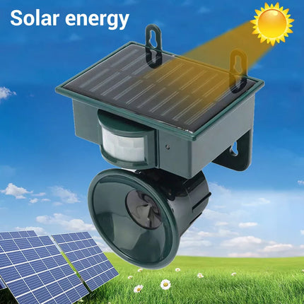 Solar Ultrasonic Bird Repeller Animal Pets Rat Repellent Motion Sensor Outdoor