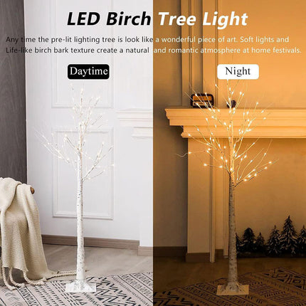 90/150/180cm LED Twig Birch Table Lamp Christmas Tree Light Holiday Xmas Lights