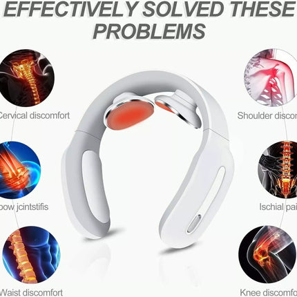 Smart Electric Neck Massager Cervical Shoulder Pain Relief 3 Modes 15 Levels