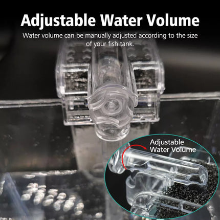 Mini Aquarium Fish Tank Waterfall Hang On External Oxygen Pump Water Filter