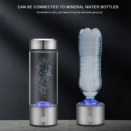 450ml Portable Hydrogen Rich Alkaline Water Ionizer Generator Bottle Cup Mug