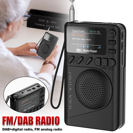 Portable Mini Pocket DAB/DAB + Digital Receiver MP3 Player FM Radio Rechargeable