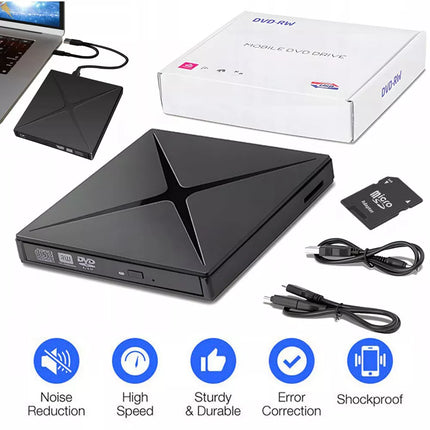 External USB CD/DVD Super Drive for Apple MacBook Air Pro iMac Mac iOS Windows