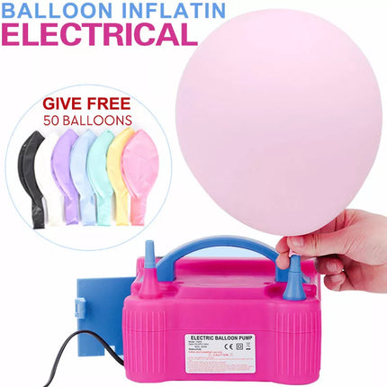 Electric Air Balloon Pump 2 Nozzle Automatic Portable 600W Inflator Balloon Arch