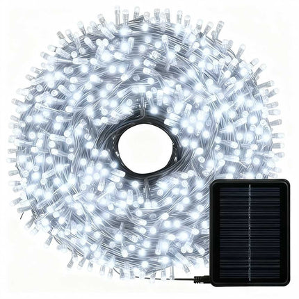 Solar Christmas String Lights Outdoor Waterproof LED Garden White 8 Modes