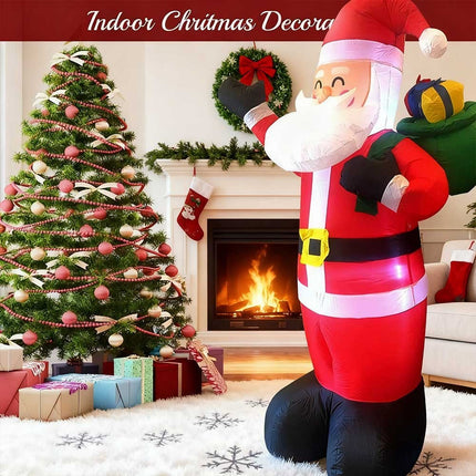6.6ft Inflatable Santa Claus with LED Lighting Indoor Outdoor Christmas Party