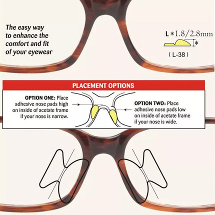6pcs Silicone Anti-Slip Stick On Nose Pads For Eyeglass Sunglasses Glasses White