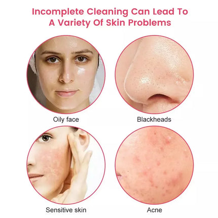Electric Silicone Facial Cleansing Brush Face Washing Brush Cleaner Massager