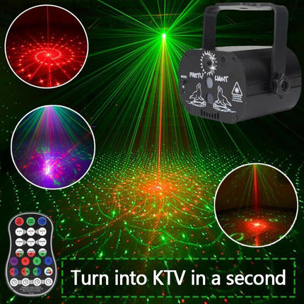 1240 Patterns Laser Projector Light Stage Lighting LED RGB DJ Disco Xmas KTV Home Party
