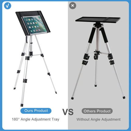 Adjustable Notebook Laptop Projector Tripod Lectern Stand with Tray, Carry Bag