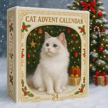2025 Cat Advent Calendar with 24 Acrylic Kitten Ornaments Christmas Countdown