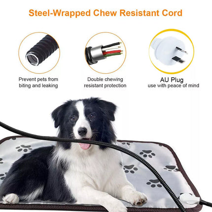 Pet Dog Cat Bunny Electric Heat Heated Heating Heater Pad Mat Blanket Bed