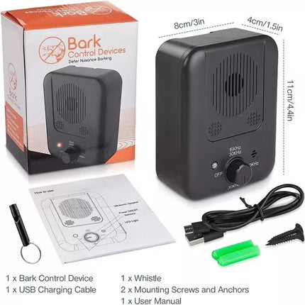 Dog Barking Stop Ultrasonic Control Anti Bark Device Waterproof Outdoor Training
