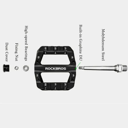 Bicycle Bike Pedals MTB Road Cycling Pedals Anti-Slip 4 Bearings 9/16"