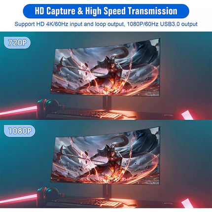 4K HDMI Capture Card for Streaming 60FPS USB 3.0 Game Audio Video Capture Card