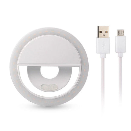 Clip on Selfie LED Flash Fill Light Camera Portable Rechargeable Ring