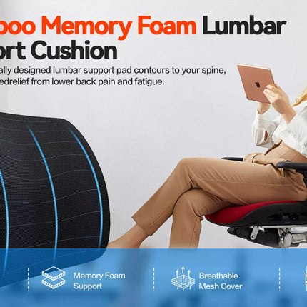 Coccyx Orthopedic Memory Foam Lumbar Back Pillow Pain Relief Support AU Office