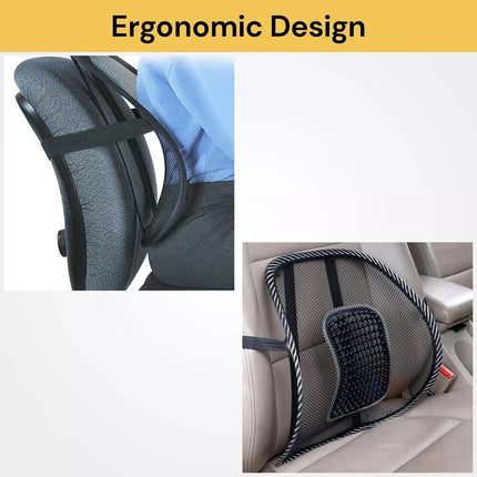 Mesh Back Rest Lumbar Support Office Chair Van Car Seat Home Pillow Cushion