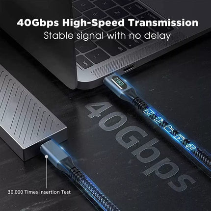 240W PD USB-C to Type C Cable USB 4.0 Gen 3 8K 40Gbps Video Laptop Fast Charging