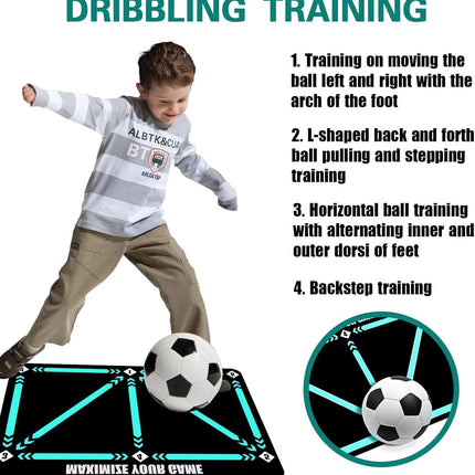 Soccer Footwork Equipment Soccer Training Mat Football Footstep Carpet Anti-Skid