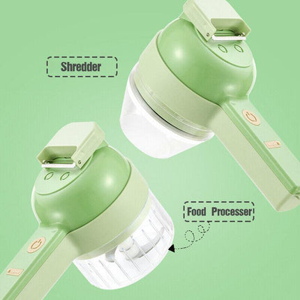 4 in 1 Mini Handheld Electric Vegetable Cutter Wireless Food Chopper Grinder