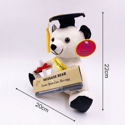 22cm Congratulations Graduation Bear with Pen Graduation Signature Message Gift