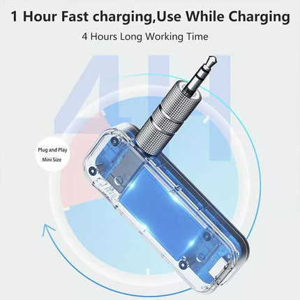 Bluetooth 5.1 Transmitter Receiver Audio Adapter AUX 3.5mm TV CAR PC Speaker AU