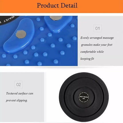Waistwhisper Disc Ab Twister Board for Exercise Body Shaping Waist Twisting Disc Blue