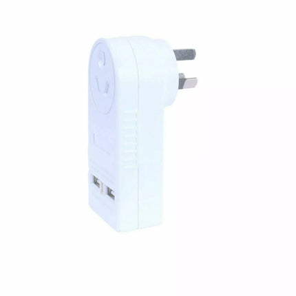 USB Charger w/ 2 Port AU 240V Surge Protected SAA Wall Mounted Iphone Power