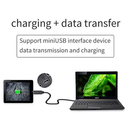 Black Premium USB to Mini USB Cable Mini-B 5Pin Data Sync Charging Charger Cord 1m