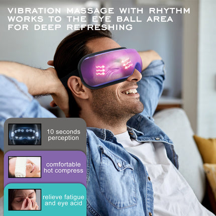 Heated Eye Massager with Music Sleep Relaxation Relaxing Eye Strain