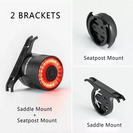 Bike Taillight Smart Rear Light Brake Sensing Rechargeable Waterproof