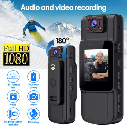1080P Police Body Camera Audio Video Cam Recorder Night Vision DVR Camcorder