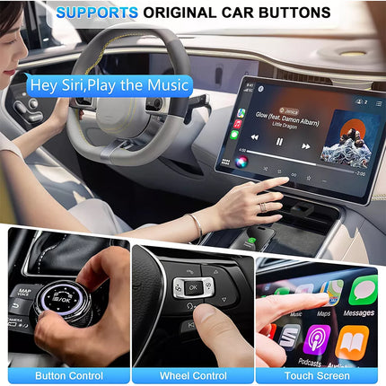 Wireless Carplay Adapter Android Auto USB Car Dongle 2 in 1 Mini Auto Navigation