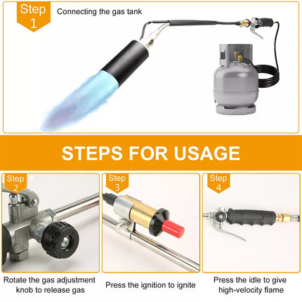 2M Hose Propane Weed Burner Kit Shrub Grass Killer Propane Gas Weed Burner Torch