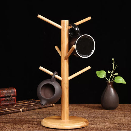 Wooden Tree Rack Mug Stand Coffee Tea Cup Holder Storage Rack Hanger HomeKitchen