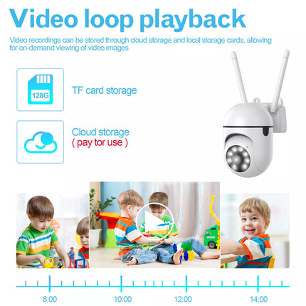 360° Security Camera System Outdoor Home Wifi Night Vision Cam 1080P HD Wireless