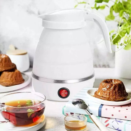 600ml Folding Electric Water Kettle Silicone Collapsible Kettle AU Plug Tea Pot