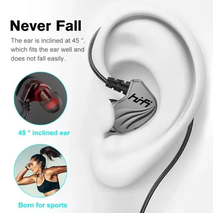 6D Mobile Phone Universa Type C Earphone Headphone For iPhone Samsung USB wired