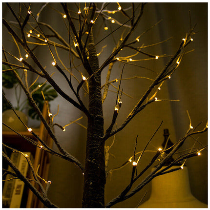 Twig Birch Tree Lighted Fairy Spirit LED Tabletop Light up Tree Lamp