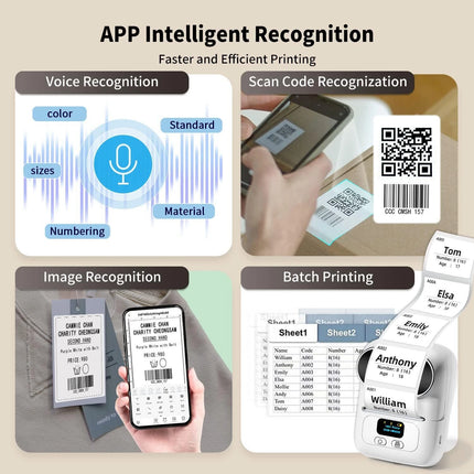 M110 Bluetooth Label Maker Machine Wireless Mini Thermal Printer Sticker