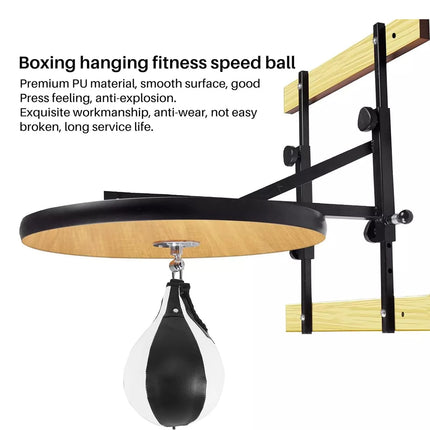 Boxing Suspension Speed Ball High Speed Rebound PU Leather Ball Training Ball  White