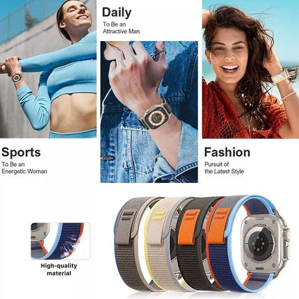 Dark Grey Trail Loop For Apple Watch Band Strap IWatch Series 10 SE 9 8 7 6 44/45/46/49mm Ultra