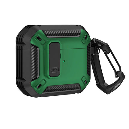 Green Armor Case FOR Apple AirPods Pro, Heavy Duty Shockproof Earphone Protective Cover