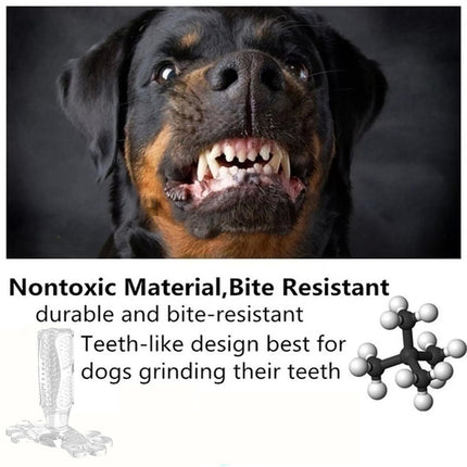 Clear M Size Pet Dog Chew Toy Teeth Cleaning Toothbrush