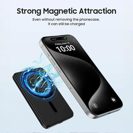5000Mah Wireless Charger Power Bank Fast Charging USB C Magnetic for iPhone 16