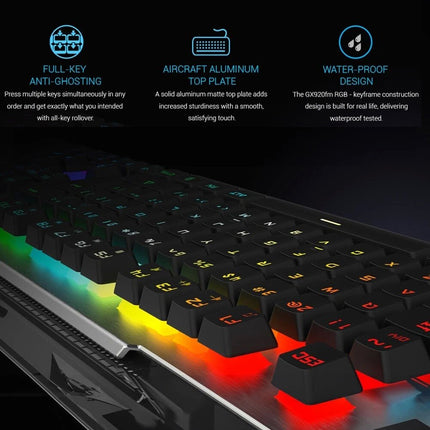 Mechanical Gaming Keyboard With 2 USB HUB Wired RGB Ergonomic Design LED PC MAC