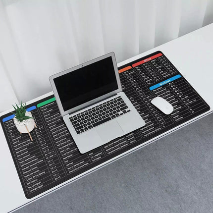 Large Size Mouse Pad Word/Excel/Power Point Shortcut Keys Desk Pad Mat Non Slip